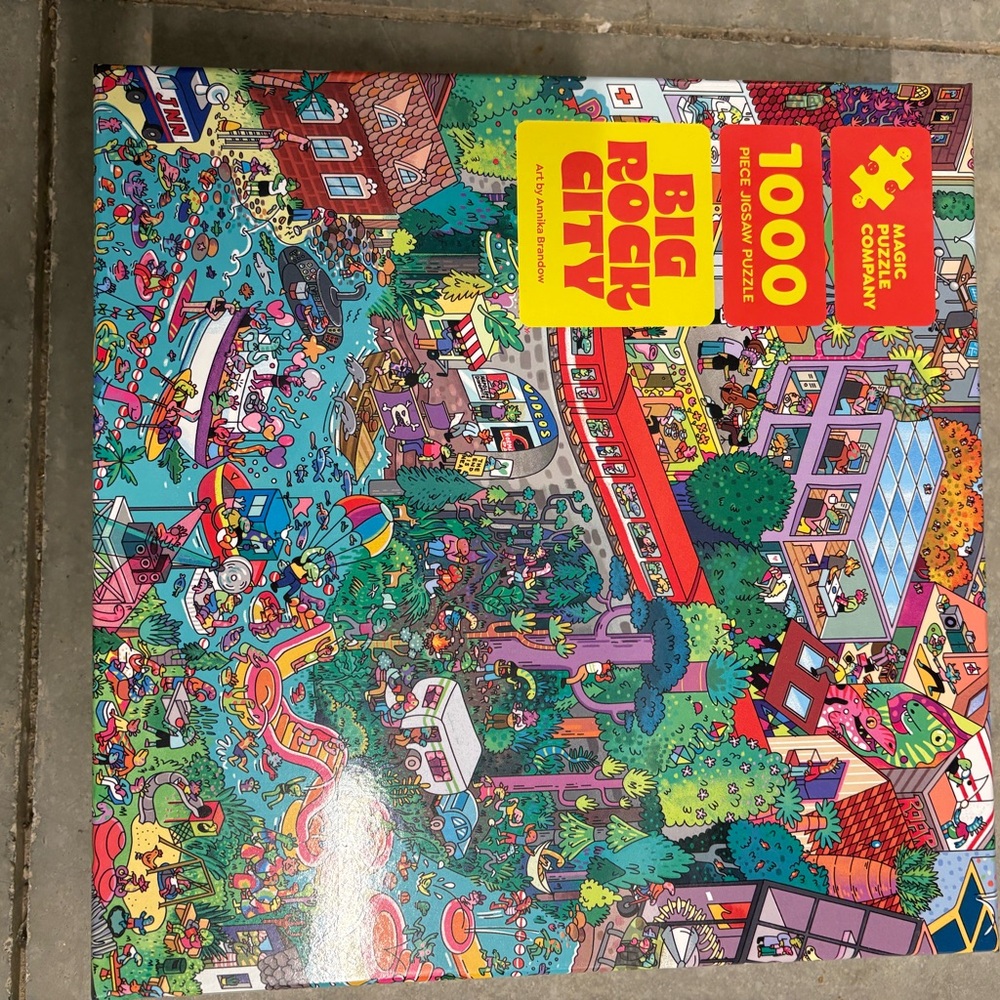 Big Rock City 1000-Piece Jigsaw Puzzle - Colorful Kids Puzzle